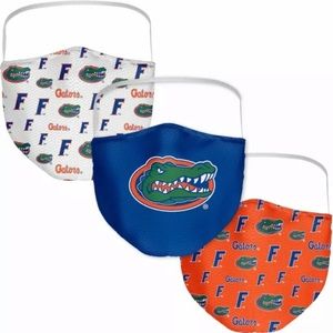New Florida Gators Fanatics Branded Adult All Over Logo Face Covering 3-Pack